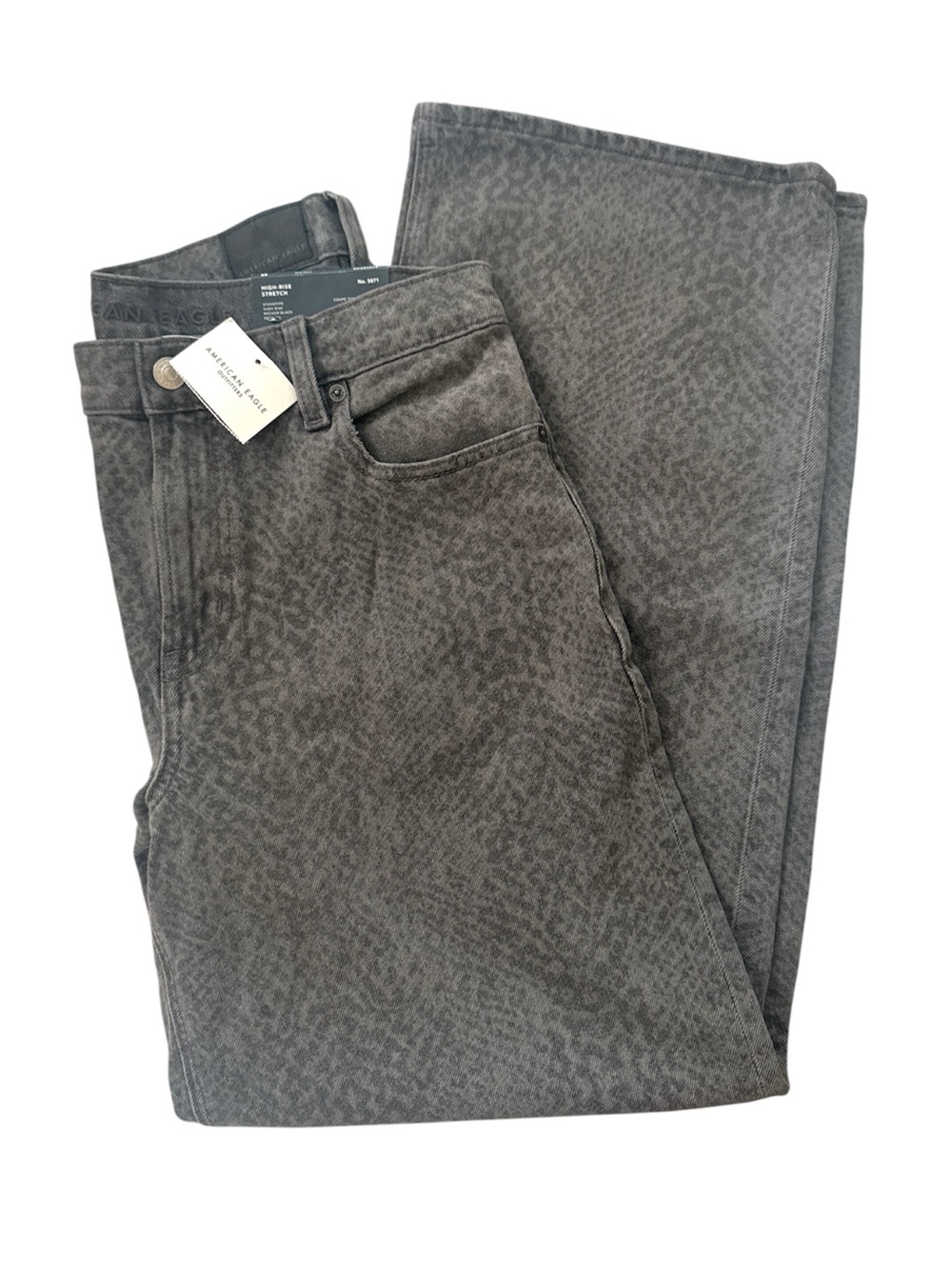 NWT AE Stretch Snake Print High-Waisted Stovepipe Jean - Picture 6 of 7